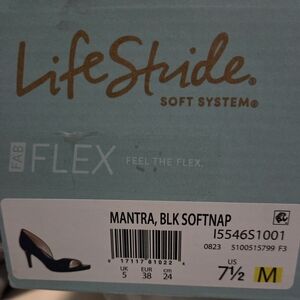 Life Stride Mantra Black Softnap Heels